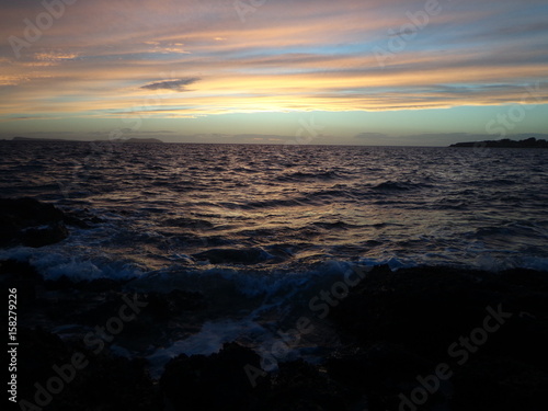 Sunset from ibiza island 