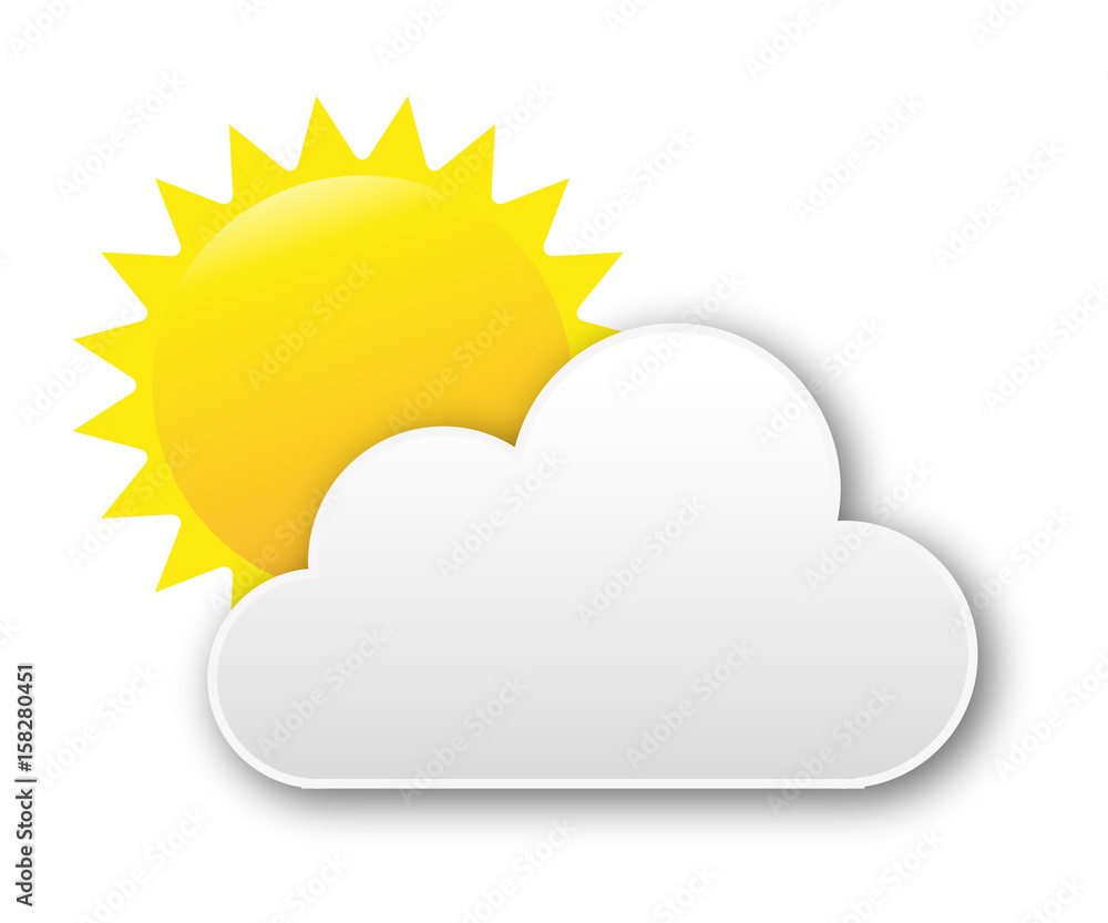 Sonne mit Wolke Sonne mit Wolke