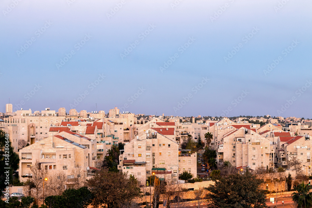 Jerusalem Neighborhood -  Beit Hakerem at Twilight