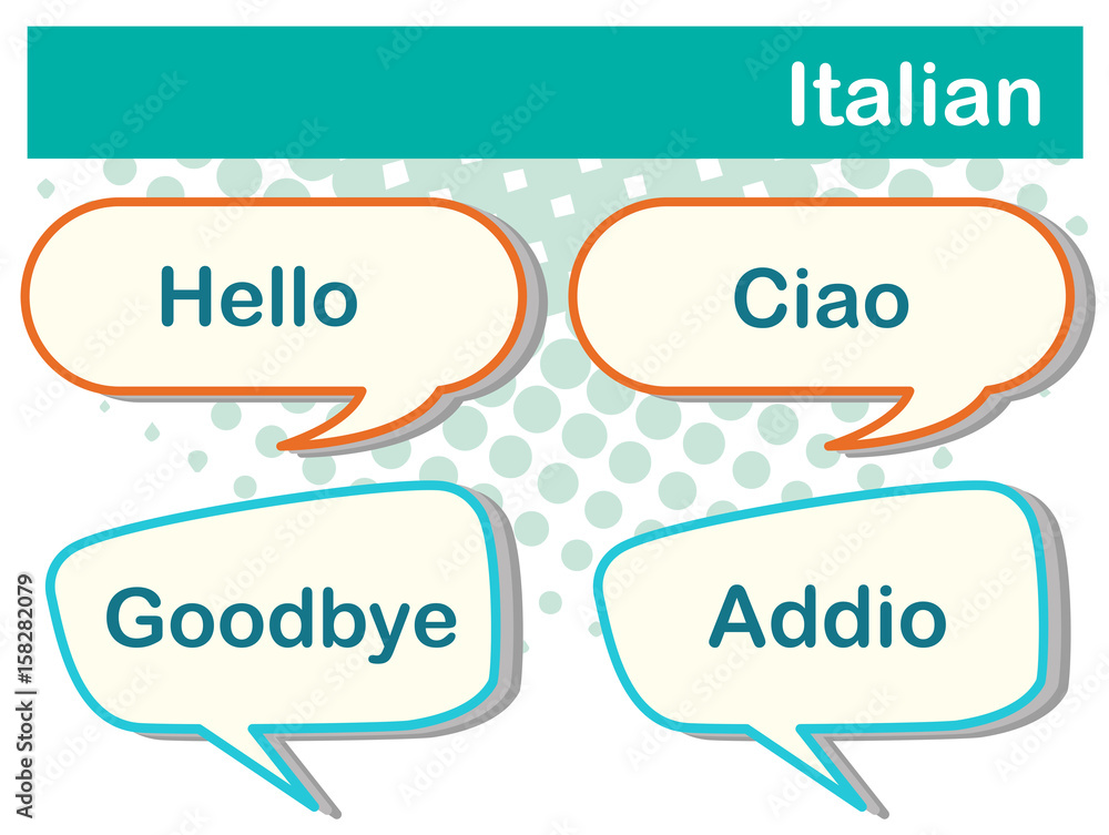 Italian words on poster Italian words on poster