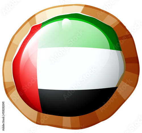 Flag of Arab Emirates on round badge