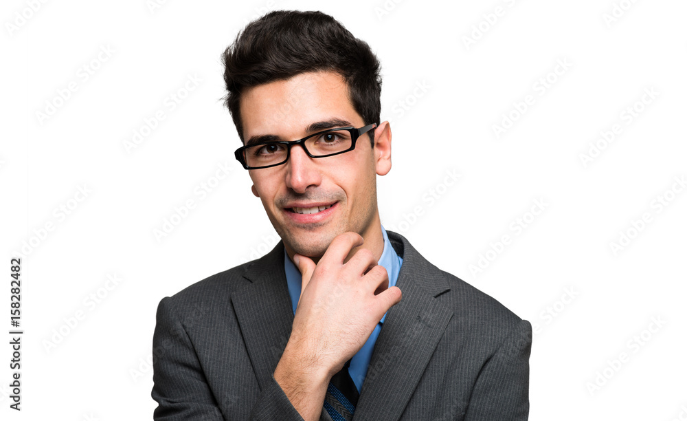Young manager isolated on white Young manager isolated on white