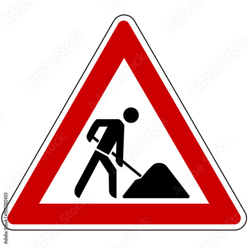 Achtung Baustelle, Gefahrzeichen 123 nach StVo