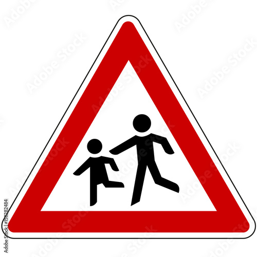 Achtung Kinder! Gefahrzeichen 136 nach StVo