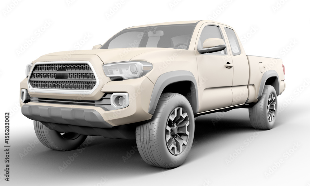 Naklejka premium Modern SUV on white background 