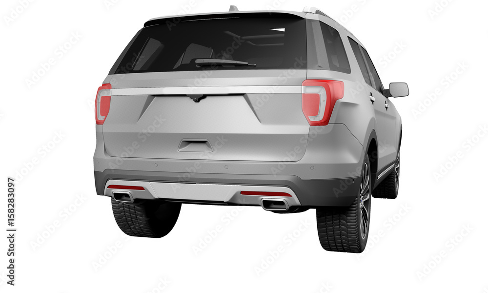 Naklejka premium Modern SUV on white background 