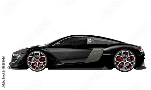 modern sport car isolated