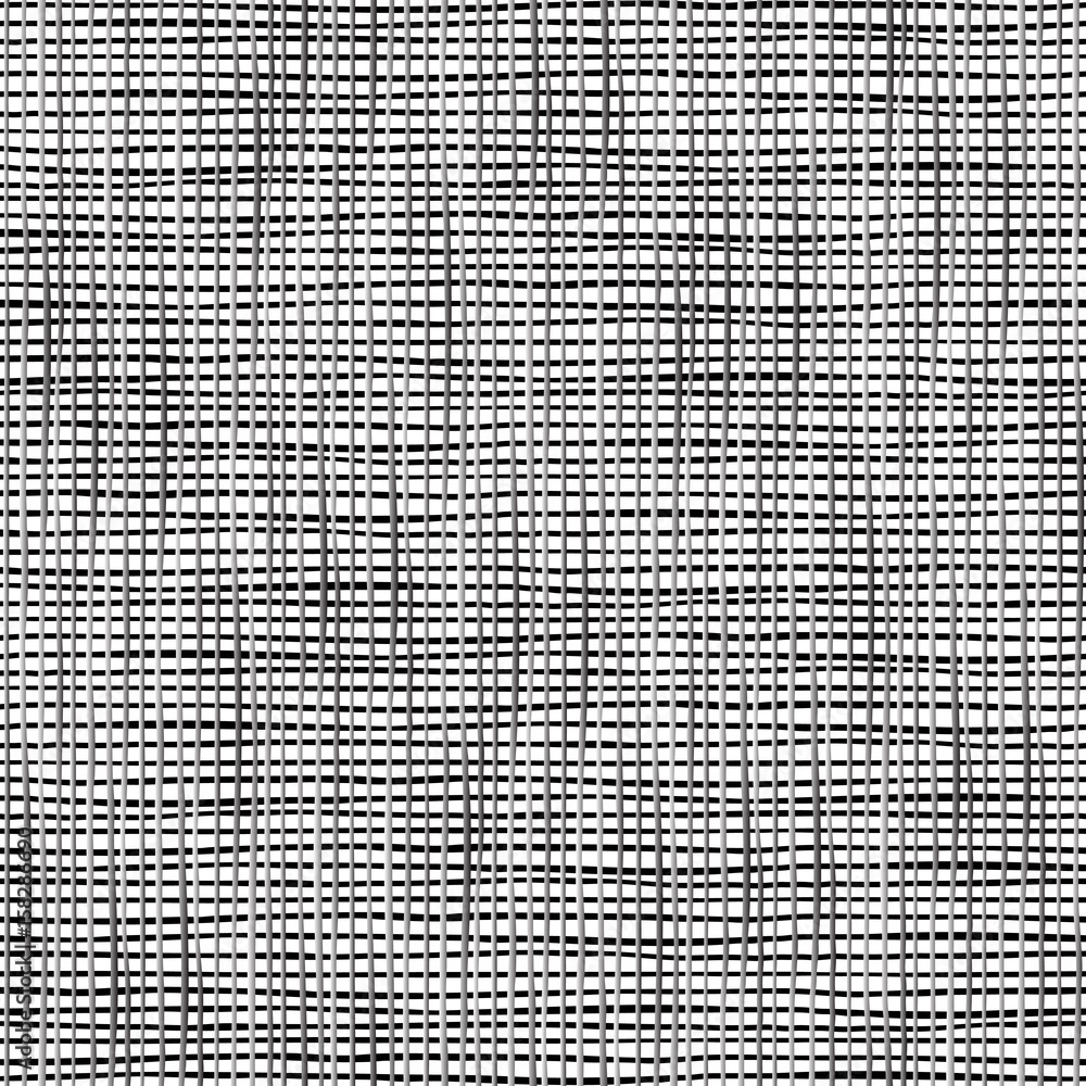Wicker texture in black and white color. Seamless vector illustration. - obrazy, fototapety, plakaty 