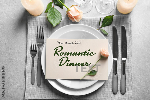 Elegant table setting with floral decor