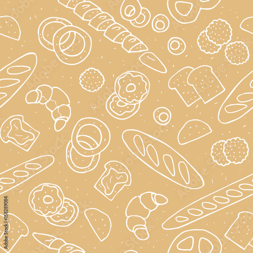 bakery seamless vector pattern