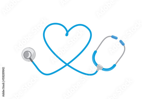 Stethoscope and heart logo. Ideal for logo and icon about medical.