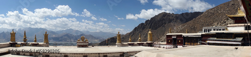 Golden stupas on the roof