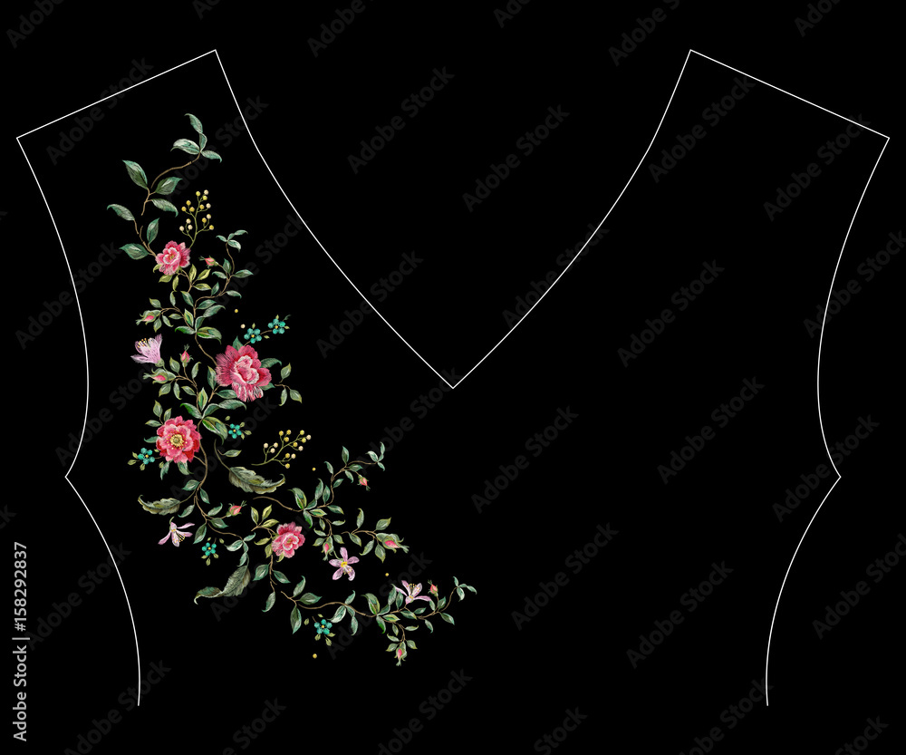 embroidery designs for neck