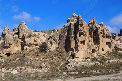 Rock formations at Cappadocia  Anatolia  Turkey