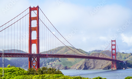 Golden Gate Bridge San Francisco - view from Battery East Park - SAN FRANCISCO - CALIFORNIA - APRIL 18, 2017