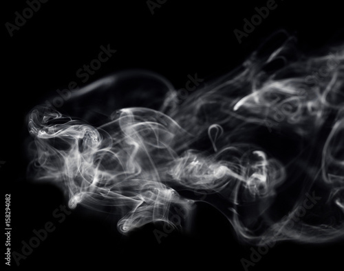 Smoke isolate on black background