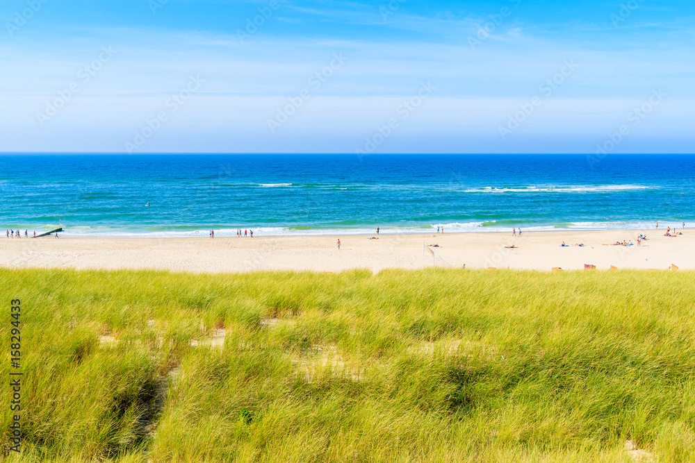 View of Kampen beach and sand dune, Sylt island, North Sea, Germany