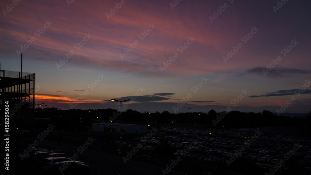 Naklejka premium Flughafen Frankfurt Hahn am frühen Morgen