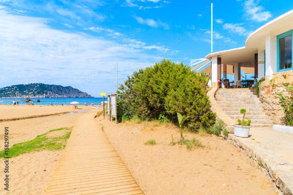 Path to Es Figueral beach, Ibiza island, Spain