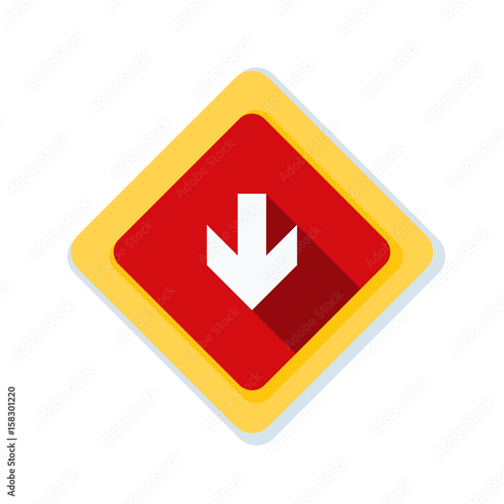 Down Arrow sign illustration Down Arrow sign illustration