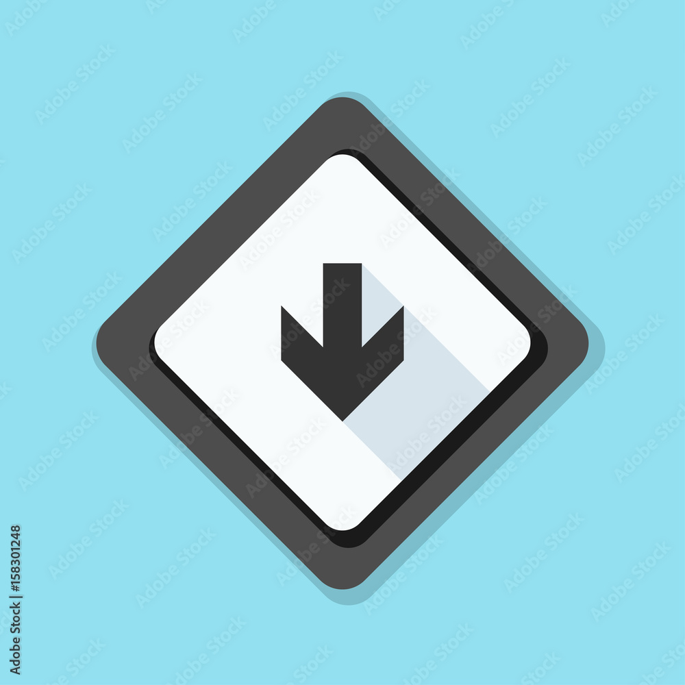 Down Arrow sign illustration Down Arrow sign illustration