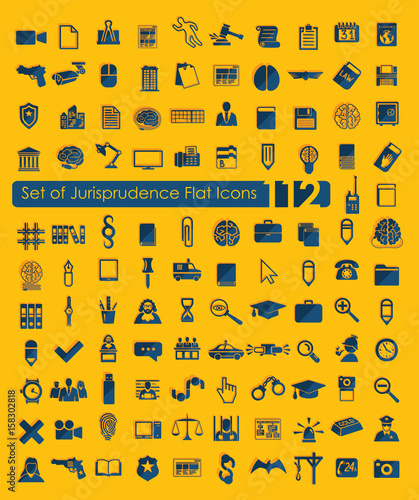 Set of jurisprudence icons