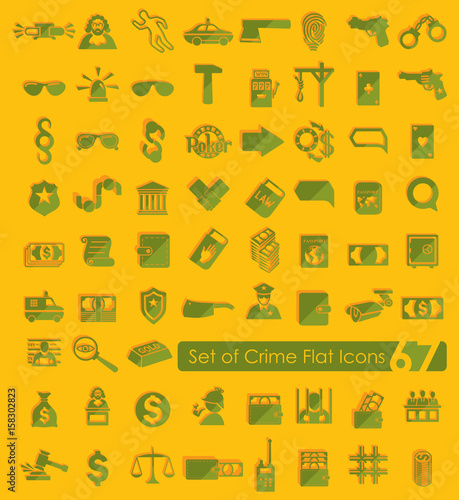 Set of crime icons