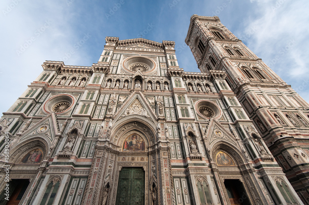 a closeup of the duomo in Florence