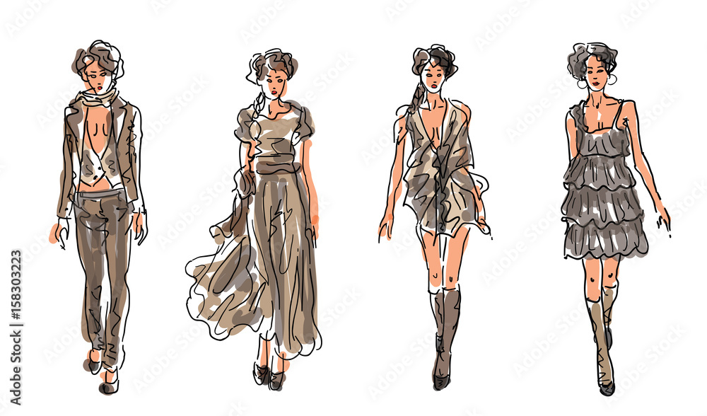      Sketch Fashion Women Models 