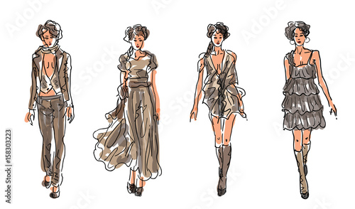      Sketch Fashion Women Models 
