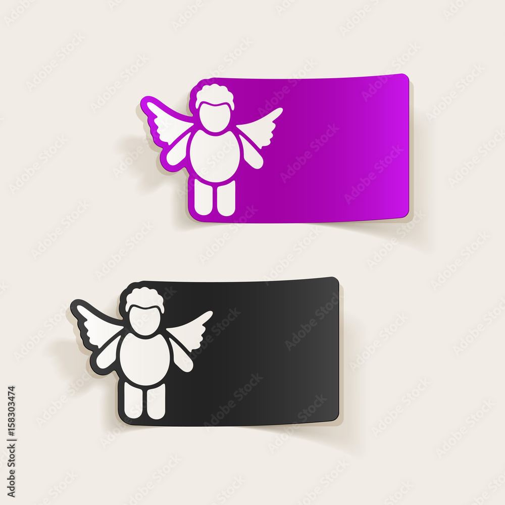 realistic design element: angel realistic design element: angel