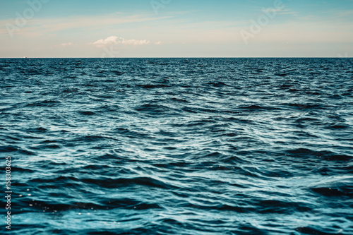 Beautiful seascape evening sea horizon and sky