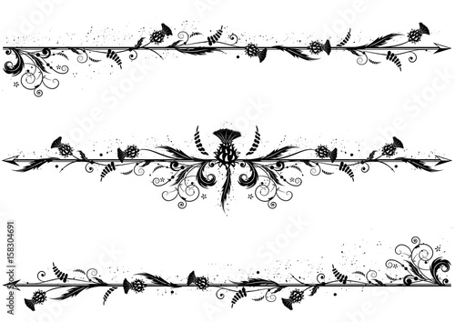 set of dividers with thistle