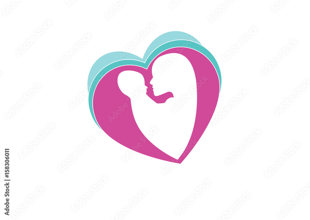 Mother Love Logo Illustration Design Mother Love Logo Illustration Design