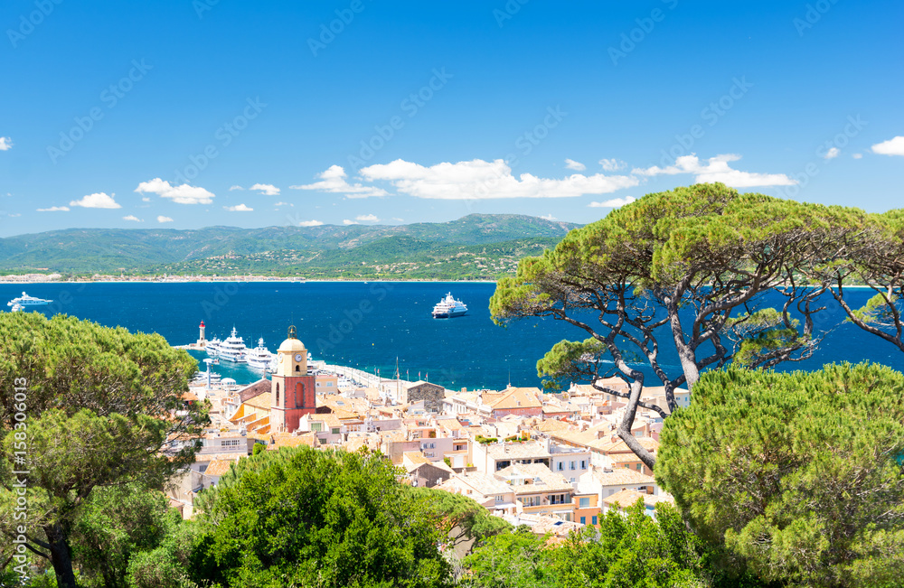 view on Saint Tropez on french riviera, South France