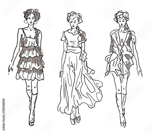      Sketch Fashion Women Models 
