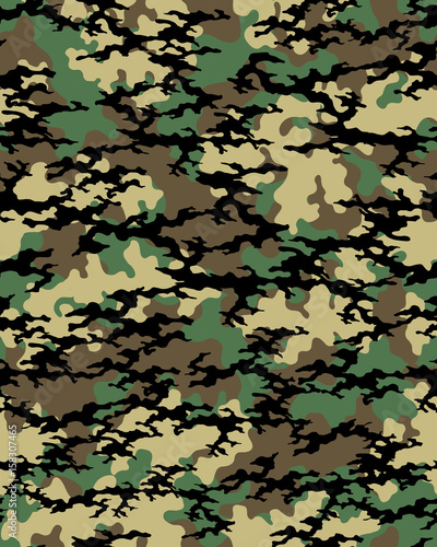 Fashionable camouflage pattern, fashion design. Seamless illustration