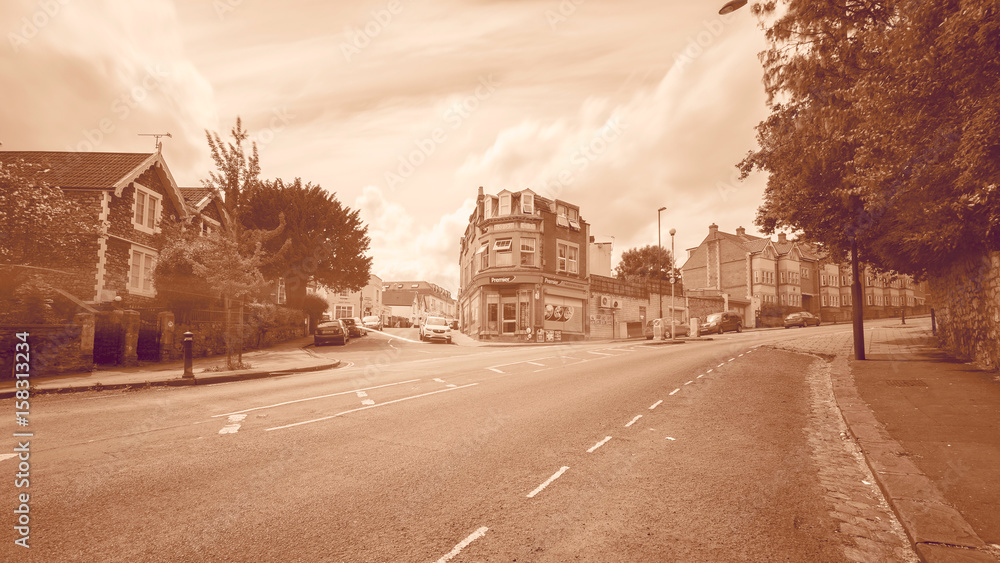 Looking Down Redland Road E Bristol England