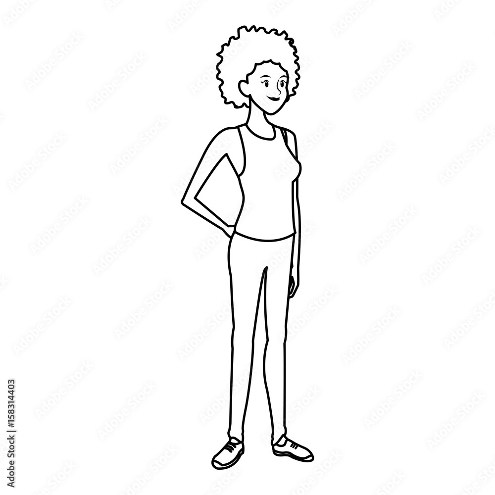 woman cartoon character young girl casual vector illustration woman cartoon character young girl casual vector illustration
