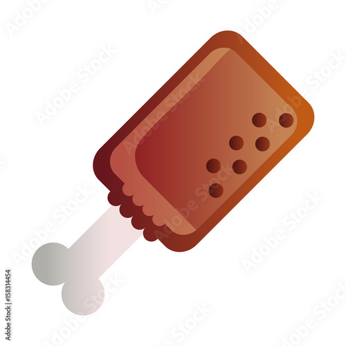 Meat thigh food icon vector illustration graphic design
