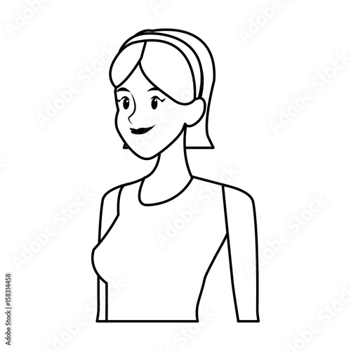 Wallpaper Mural young woman avatar character drawn style image vector illustration Torontodigital.ca