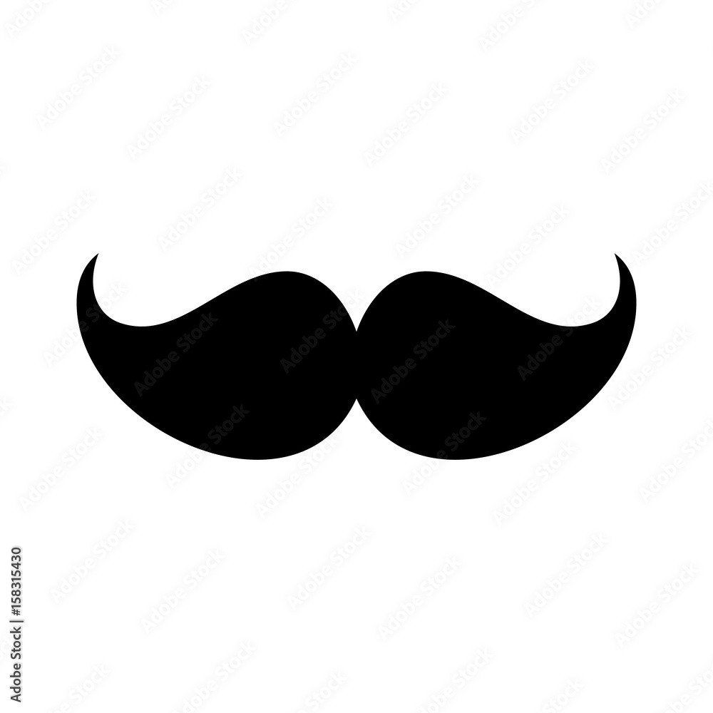 mustache icon over white background. vector illustration mustache icon over white background. vector illustration