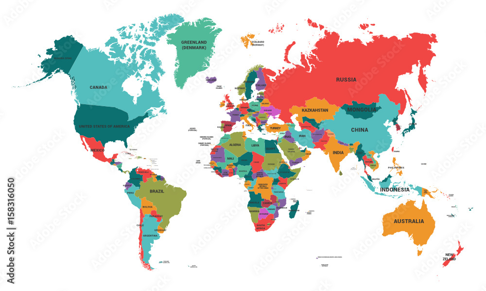 Fototapeta premium Mapa świata - Mapa świata