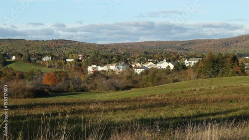 Fall colors small town North America timelapse- Antigonish, Nova Scotia photo