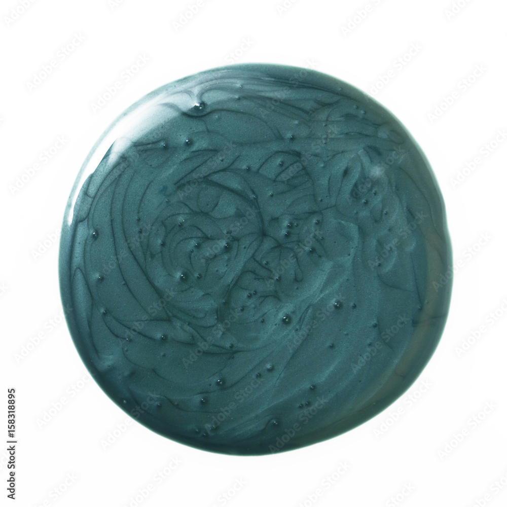Green liquid color drop on white Green liquid color drop on white
