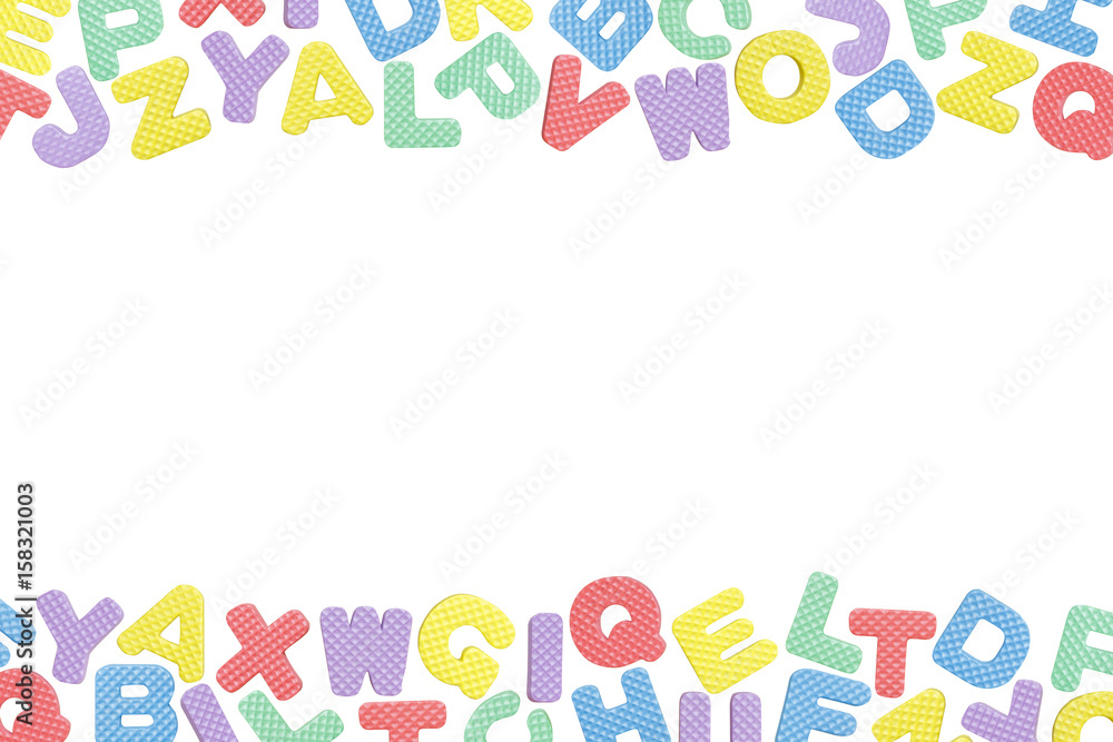 English alphabet frame isolated on white background Stock Photo Adobe