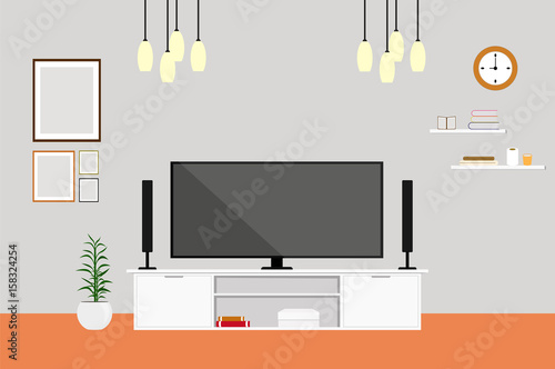 living-room with tv modern design home set