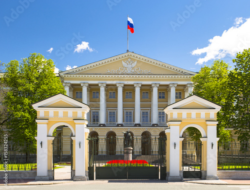 Saint Petersburg. Russia. Palace of city administration and governor. Historical building of revolution.