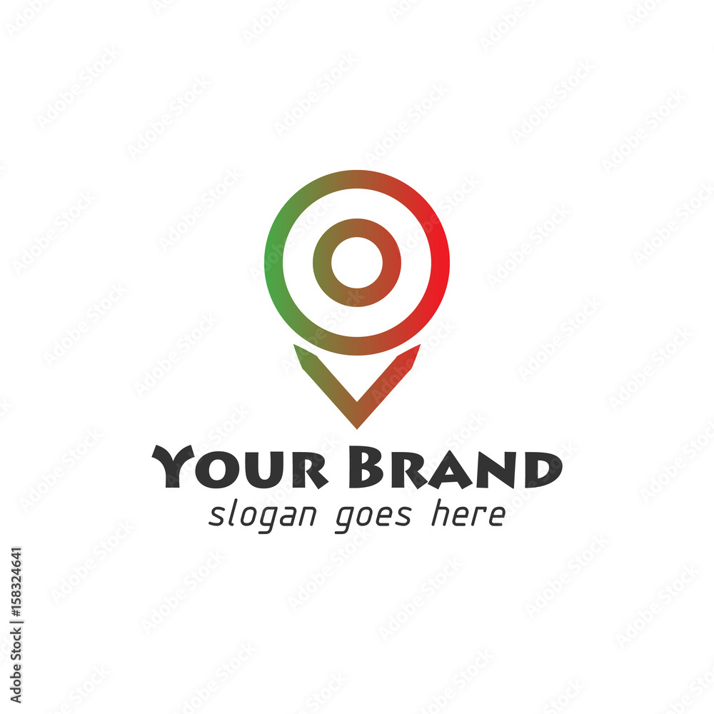 Camera pin locator design logo Camera pin locator design logo