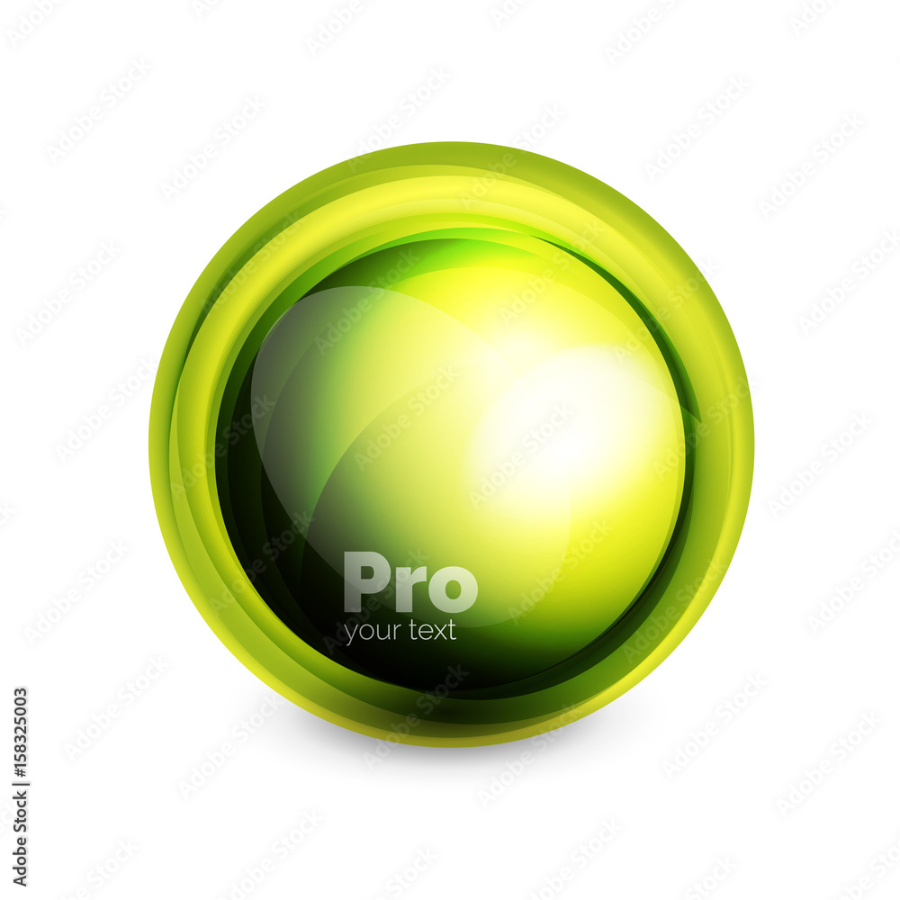 Glass sphere, futuristic abstract element Glass sphere, futuristic abstract element